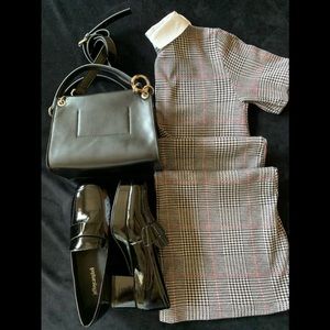 Pull & Bear Dog Tooth Dress XS